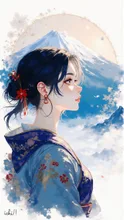 霊峰への静かなまなざし