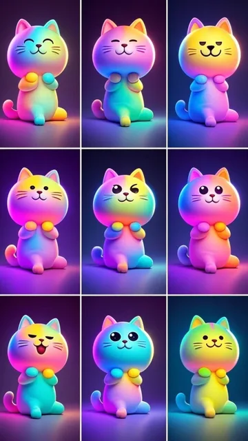 虹色子猫 LINEスタンプごっこ