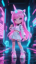 未来のピンク髪娘💕ユニコーンモード❤️