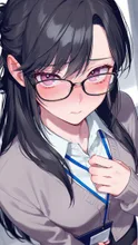 メガネのOLさん — オフィスレディイラストのAIイラスト|SUPPART