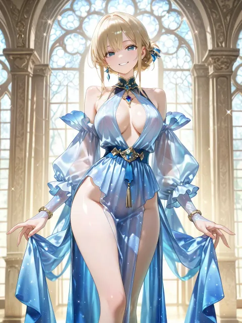A fancy and cute anime-style… - グラマー vs スレンダー