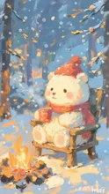 【シロクマくん、ほっとひと息】