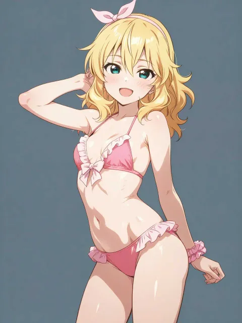 櫻井桃華 ピンク色のビキニ水着