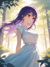 森の中の女の子 — 姫カットイラストのAIイラスト｜SUPPART