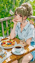 Sun-dappled Café