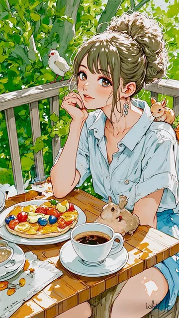 Sun-dappled Café