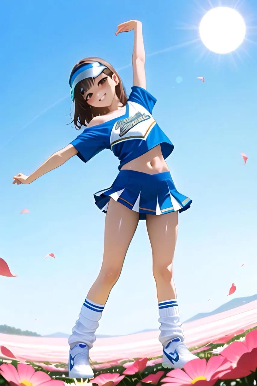 風と花吹雪とチアガール…茶
