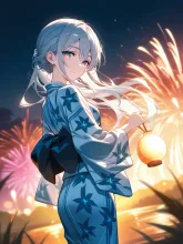 ホタルどこいった？ — 花火イラストのAIイラスト｜SUPPART