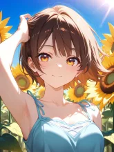 向日葵畑の少女④