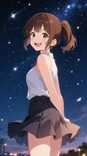 星空デートの彼女