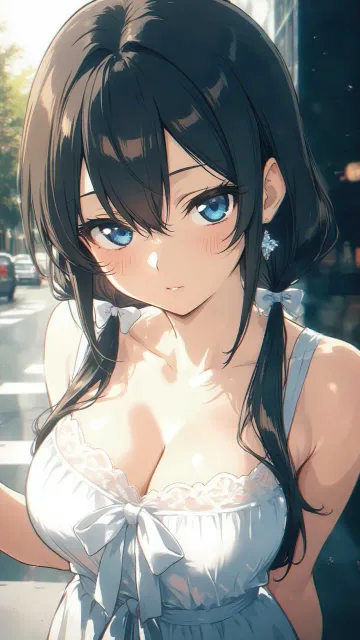 黒髪とツインテール