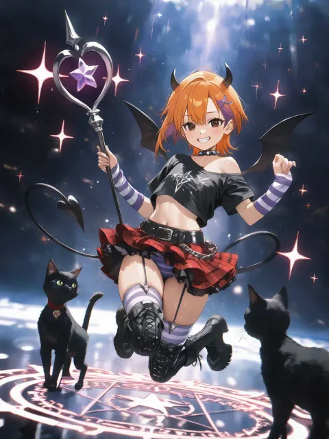 ラスト・オブ・マジカル・コンビのパンク娘と黒ニャンコ…橙