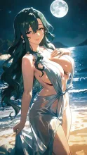 月あかりの下·薄着で立つ の投稿作品