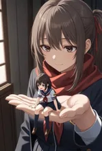 小さくなって小人になった女子高生の女の子 — 小川さやかさんのAIイラスト