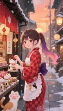 招き猫とイエヤス。