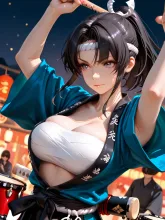 法被から覗く脇