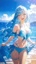 ビーチの水着美女·真夏のビーチ の投稿作品