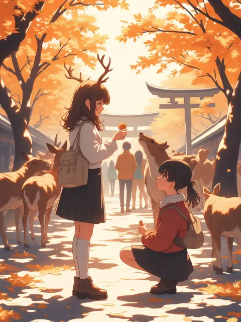 お姉ちゃん角が!!シカ娘なの?
