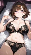 黒レースの美少女