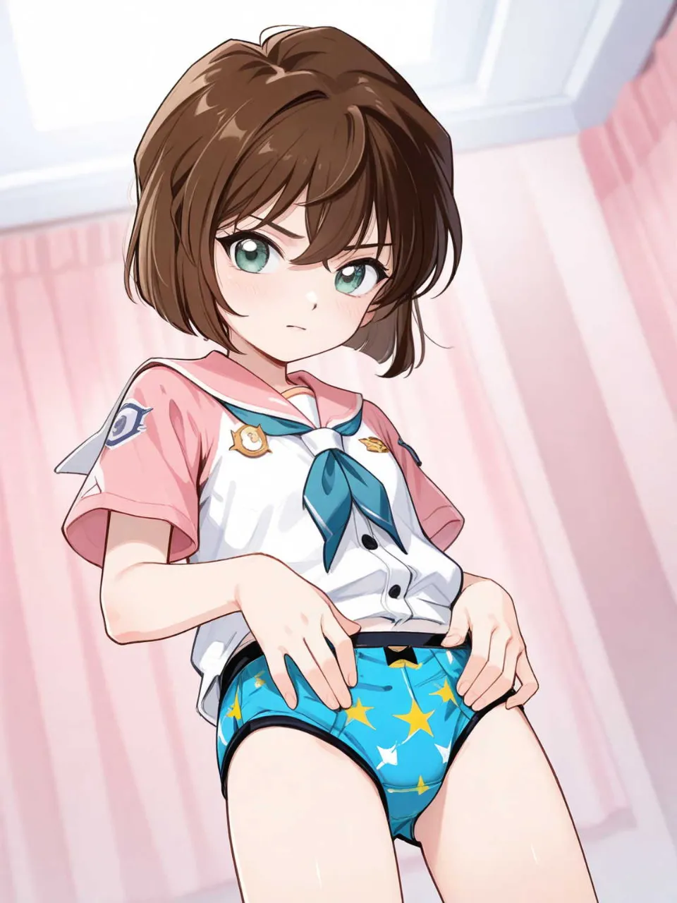 星柄のブリーフだよ〜♫ — しゅしゅさんのAIイラスト