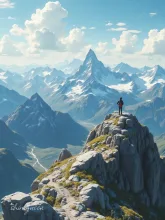 山頂到達
