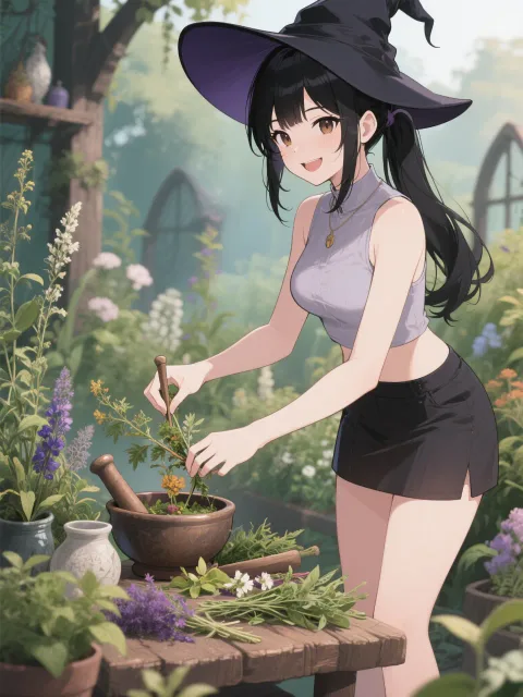 魔女の薬草調合