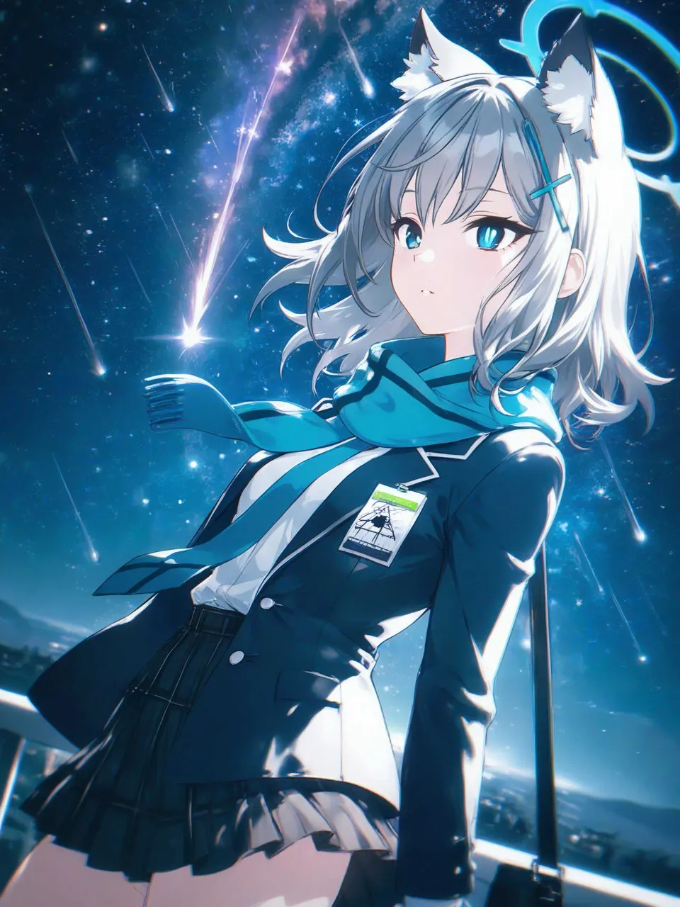 「ん、先生、流れ星。」 — 自己満工房さんのAIイラスト