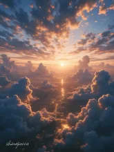 雲間から差し込む光