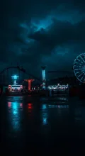 夏の遊園地