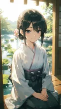 蓮と和装美人·夏の朝の蓮池 の投稿作品