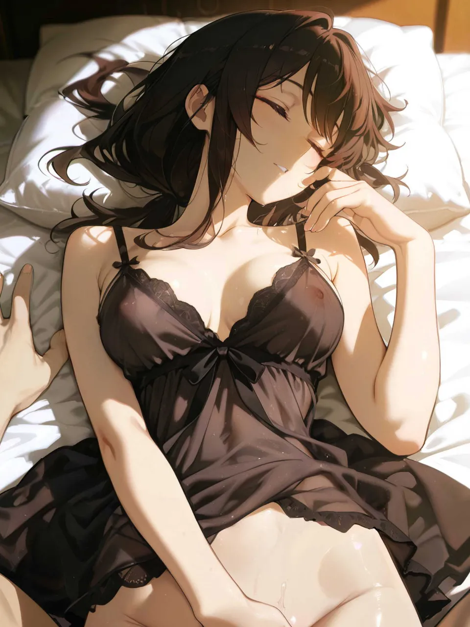 「眠れないの、、、、、あっ♡」
