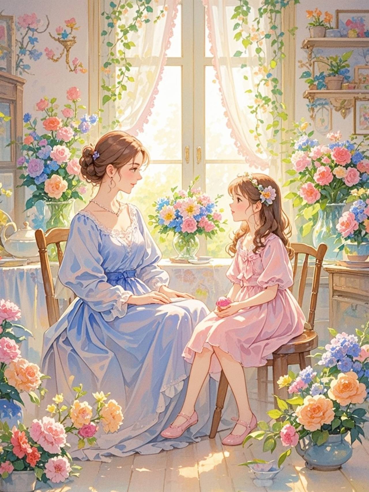 mother and daughter — saki_さんのAIイラスト