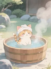 いい湯だにゃ♨️