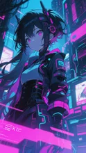 Electronic brain girl