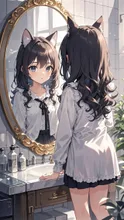鏡に映る私 — リトルさんのAIイラスト