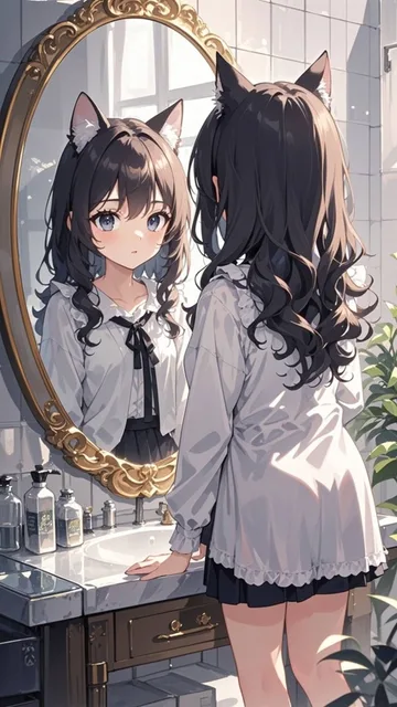 鏡に映る私