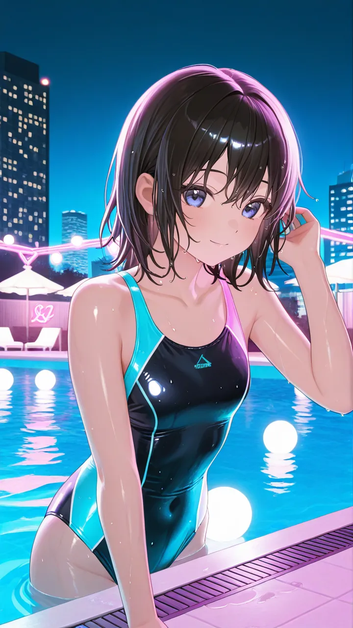 P　泡沫のネオンブルー
