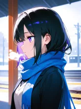 マフラー vs 素首·巻くか、巻かないか の投稿作品