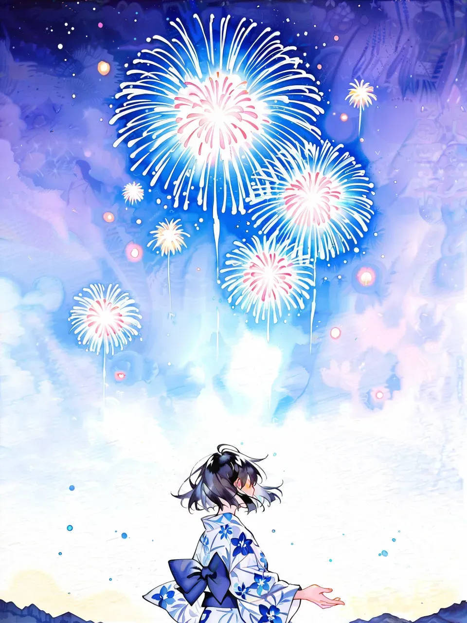 待って笑なんか夜空にうっすら空間が広がってる!?なんか織姫っぽいの居て感動😭