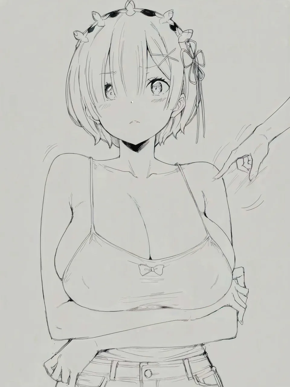 下書きのような線画✏️