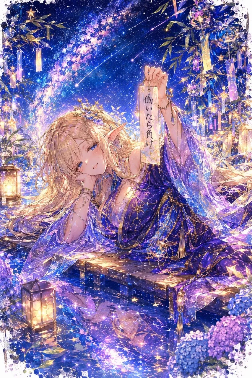 怠惰な織姫エルフさん(*´艸`)ﾌﾟﾌﾟ