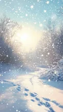 Snow scene in winter — キャラ・ナツさんのAIイラスト