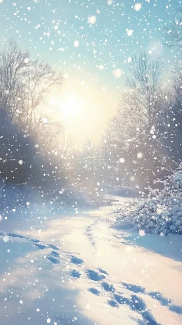 Snow scene in winter