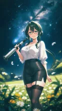 女性天文学者·星空を見上げて の投稿作品