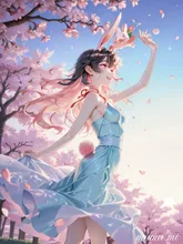 🌸桜舞う少女MAX🌸 — mamamiさんのAIイラスト