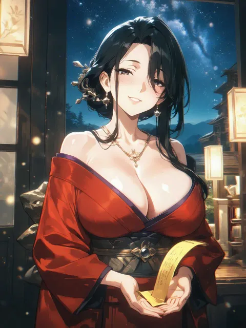 大人の色気が溢れる和装美女、艶やかな和装 - 七夕の天の川