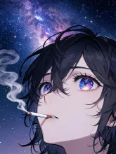 星屑と紫煙 — ひーたろーさんのAIイラスト