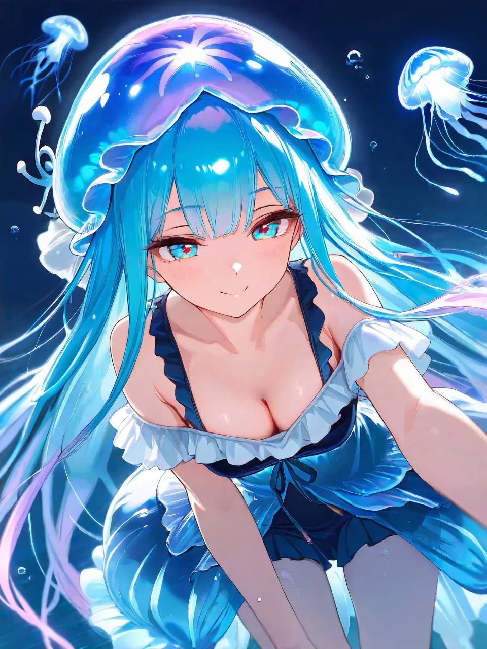 クラゲ娘4 — 怠け者さんのAIイラスト