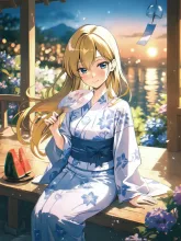 残暑見舞い·うちわ揺れる縁側 の投稿作品