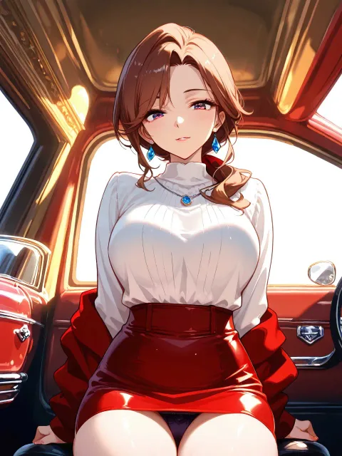 レトロな衣装のチャーミングで色っぽいピンナップガールの成年女…